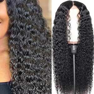 AA Hair Front Wig Womens Brazilian Fiber Long Curly Lace Wavy Hair Wigs Gift - Picture 1 of 8