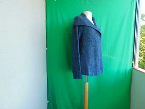 Tesini Linea"Grob und Locke Strick Blazer.Lagenlook Cardigan Gr.40-42.Dunkelgrau - Bild 1 von 6