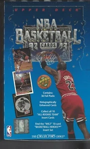 1992-93 UPPER DECK SERIES 1 BASKETBALL EMPTY WAX PACK DISPLAY BOX see scan - Picture 1 of 1