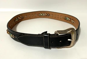 Brighton schwarzer Ledergürtel Western Perlen Small 49703 - Bild 1 von 7