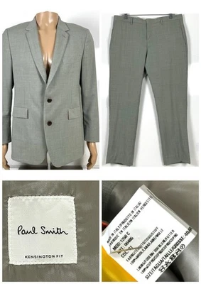 Paul Smith The Kensington Men's Gray  Wool Suit Size 40R Pants 34x28 ITALY MADE - Image 1 of 4