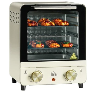 HOMCOM Mini Horno Tostador Horno con Bandeja para Hornear Estante para Alambres Bandeja para Migas - Imagen 1 de 12