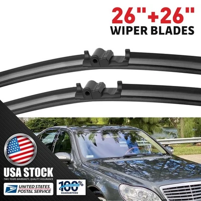 Juego de escobillas limpiaparabrisas delantero 26"+26" para Mercedes-Benz CL500 2000-2006 Foto 1 de 4