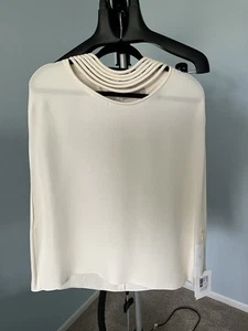 Valentino Spa 100% Silk Ivory top NWT2400 Size 06- - Picture 1 of 24