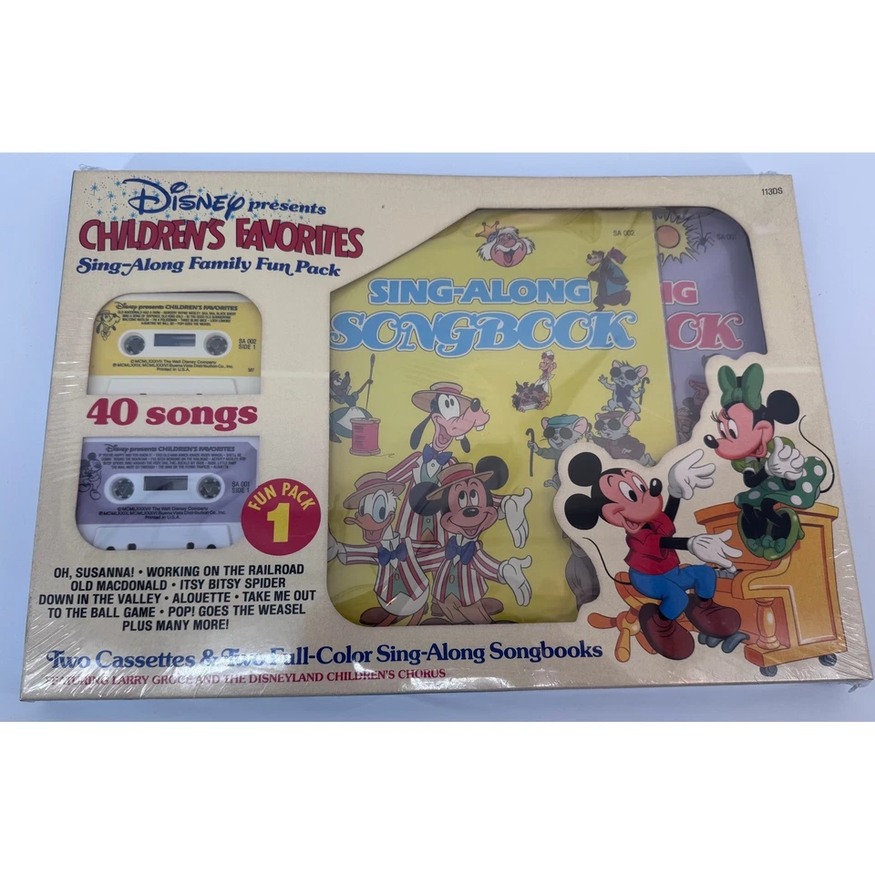 Vintage Disney Children's Favorites Sing-Along Family Fun Pack Cassette Set - Image 1 of 4