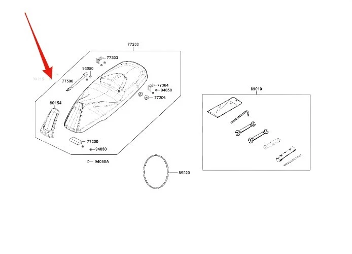 Sitzbank Sitz Kymco DT X 125 360 OEM - Bild 1 von 1