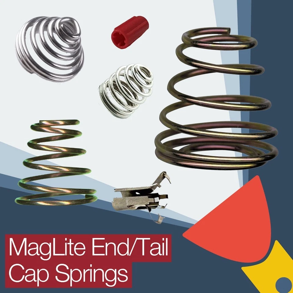 Maglite extremo/tapa de cola resorte D, C, mini celda AA & AAA. Cargador Mag y solitario Foto 1 de 1