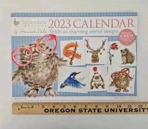 Wrendale Designs 2023 CALENDAR w/ 6 FULL-COLOR Animal Cross Stitch Patterns RCS - Picture 1 of 6