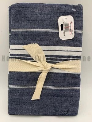 Pottery Barn Adolescente Barlovento Rayas Reversible Falsa Azul Marino Oscuro Estándar #9952X1 Foto 1 de 3