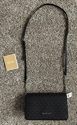 MICHAEL KORS Jet Set Medium Signature Logo Crossbody Bag, Black, NWT - Image 1 of 4