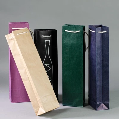 HUTNER Flaschentaschen 95x65x380 in verschiedenen Farben - Flaschentüten Flaschenbeutel