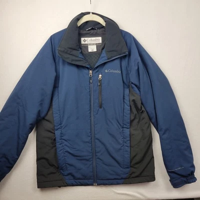 Chaqueta Columbia Para Hombres Mediana Azul Marino Omni-Escudo Cremallera Completa Abrigo Aire Libre Senderismo Foto 1 de 4