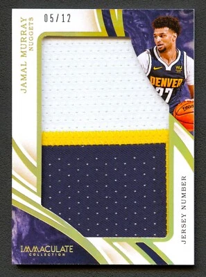 JAMAL MURRAY 2019 IMMACULATE JUMBO JERSEY NUMBER DENVER NUGGETS GU PATCH /12 - Image 1 of 2