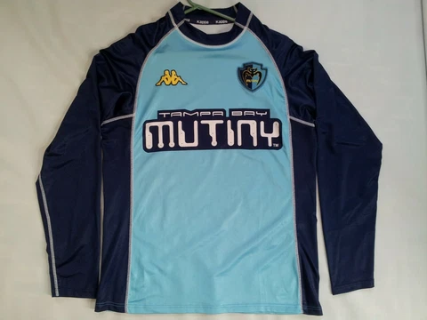 VINTAGE KAPPA TAMPA BAY MUTINY LONG SLEEVES SOCCER JERSEY IN SIZE L Cover