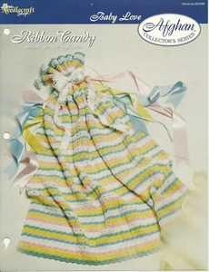 Ribbon Candy Baby Love Afghan Needlecraft Shop Crochet Pattern Leaflet c - Picture 1 of 1