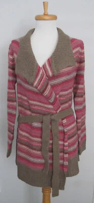 Suéter Cárdigan Pequeño Vintage Victoria's Secret Moda International Rayas Envolvente Foto 1 de 4