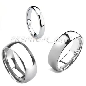 Tungsten Carbide Silver Color Wedding Band Mens Womens Engagement Bridal Ring - Picture 1 of 7