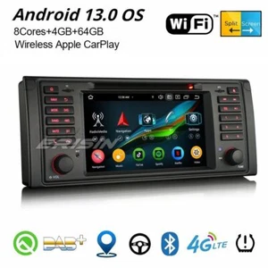 Android 14 CarPlay 64GB DAB+ Autoradio WiFi OBD2 Acht-Kern DSP Navi BMW 5 E39 M5 - Bild 1 von 24