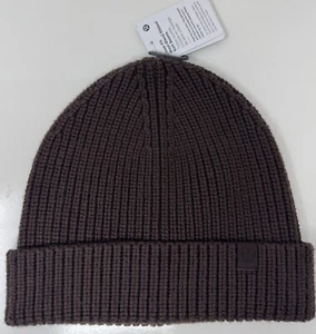 Lululemon Close-Fit Beanie Wool-Blend Ribbed Knit Hat Unisex One Size Espresso - Picture 1 of 4
