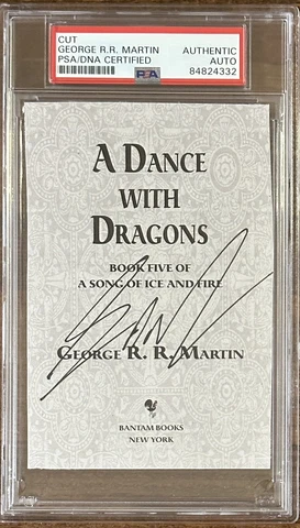 GEORGE RR MARTIN SIGNED A GAME OF THRONES BOOK PAGE AUTHOR AUTOGRAPH PSA DNA COA Cover