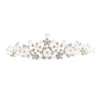 New Hairband Bridal Flower Prom Women for Crystal Pearl Crown Tiara G