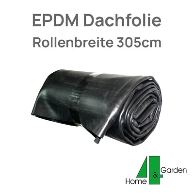 EPDM Dachfolie Rollenbreite 305cm Carport Garage Balkon Gartenhaus Dachbegrünung - Bild 1 von 2