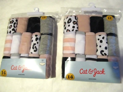 Paquete de 2 28 PARES Cat & Jack 14 paquete Animal Print Algodón Hipster NUEVO Ropa Interior Talla 12 Foto 1 de 4
