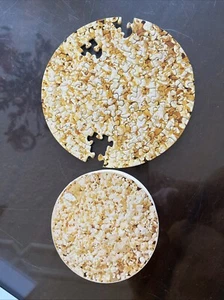 Mini rompecabezas circular Foodie vintage 1973 Appeteasers "POPCORN" Springbok 7" - Imagen 1 de 10
