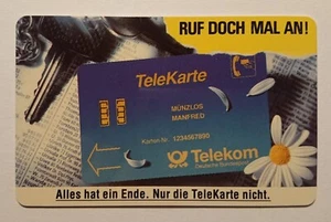Telefonkarte Telefonwertkarte Sammelkarte 12DM TeleKarte Telekom Ruf doch mal an - Bild 1 von 2