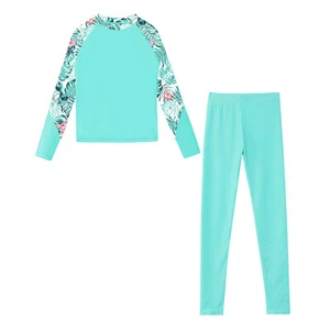 Kids Wetsuit Quick Dry Swimwear Bathing Beachwear Holiday Top And Pants Diving - Picture 1 of 76