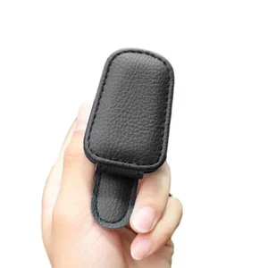 Magnetic Leather Sunglasses Holder for Car Sun Visor Eyeglass Hanger Clip USA - Picture 1 of 15