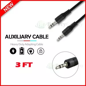 3FT AUXILIARY 3.5mm Cable Male to Male Car Audio Cord For Headphones/Car/Speaker - Picture 1 of 6