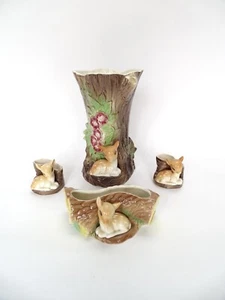 Collection Of Hornsea Fauna Deer Fawn Vase Skippy Ceramic Pottery - Picture 1 of 9