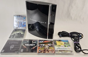 Sony Play Station 3 PS3 CECHL01 80GB Piano Black Playstation Console w/ 6 Games - Picture 1 of 13