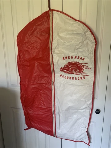 Vintage 1960’s Arkansas Razorback Garment Bag / Football Band Uniform Cover Cover