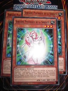 YU-GI-OH! COM SORCIERE PSYCHIQUE DE LA SERENITE LOT DE 3 (PLAYSET) HSRD-FR049 - Picture 1 of 1