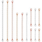 Stainless Steel Necklace Chain Extenders - 12Pcs with Lobster Clasps