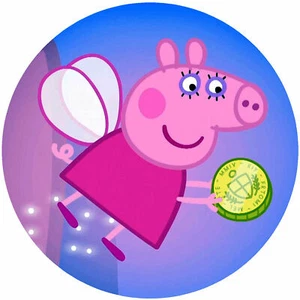 Ostia per torta compleanno festa immagine torta fondente - cialda Peppa Pig P8 - Foto 1 di 1