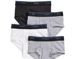 Hanes Big Boys 3-Pack Cotton Tagless Briefs Size L (14-16) 3514 - Picture 1 of 3