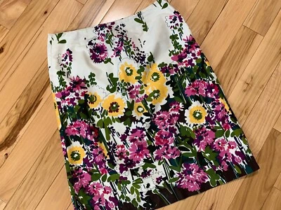 Heritage Collection By BASS Floral Cotton Skirt Sz 4 Women  - Image 1 of 4