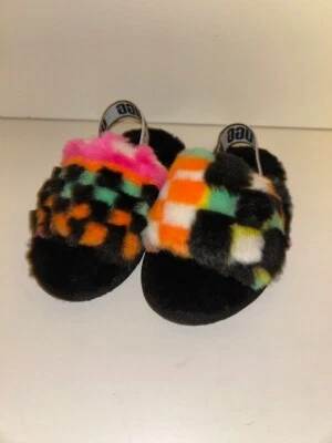 Zapatillas de cuadros brillantes UGG Fluff yes Slides Slingback #1130391T (50) Foto 1 de 4