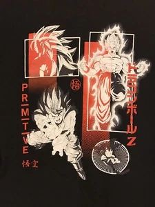 Camisa Dragon Ball Z Primitiva Manga Larga MEDIANA DragonBall Goku Brazo Spellout - Imagen 1 de 4