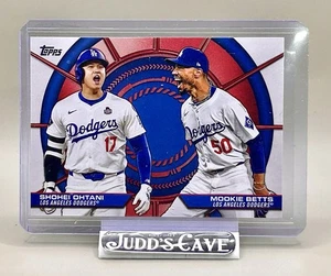 🚨Shohei Ohtani Mookie Betts 2025 Topps Series 2 Dynamic Duos #DD-2 LA Dodgers - Picture 1 of 2