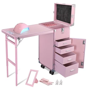 Byootique Tragbarer Nageltisch Arbeitsplatz mit UV LED Nagellampe Maniküre Salon - Bild 1 von 8