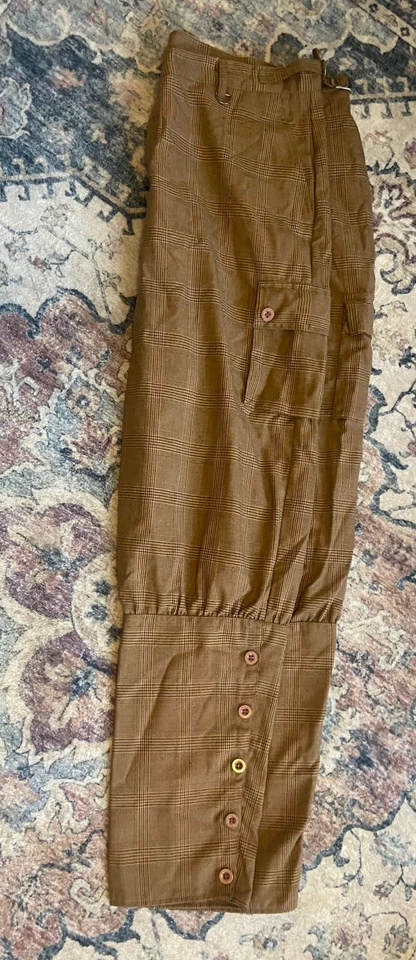 El Pirata Vestido Jodhpurs Pantalones Steampunk Juegos con disfraces Pantalones Victorianos XL Cuadros Foto 1 de 4