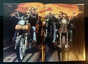 David Mann Centerfold Poster Art from vintage Easyriders Magazine #135 Sept 1984 - Picture 1 of 5