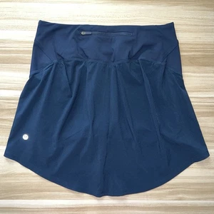 Lululemon Size 6 Essential HR Running Skirt LONG Navy Blue Lined Skort W8ACVT - Picture 1 of 24