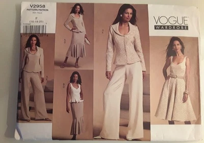 V 2958 Vogue Patterns Schnittmuster Kombination  US 16-20/ D 42-46, unbenutzt  - Bild 1 von 3