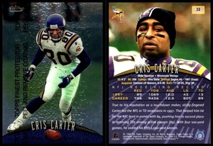1998 Topps Finest Cris Carter #30 Minnesota Vikings HOF - Bild 1 von 3