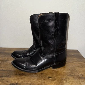Lucchese Roper Boots Western Men’s 10 EE Black L6746 USA - Picture 1 of 10
